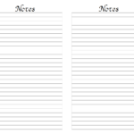 10 Notes – Pdf Printable Note Paper Templates In Note Taking Template Word