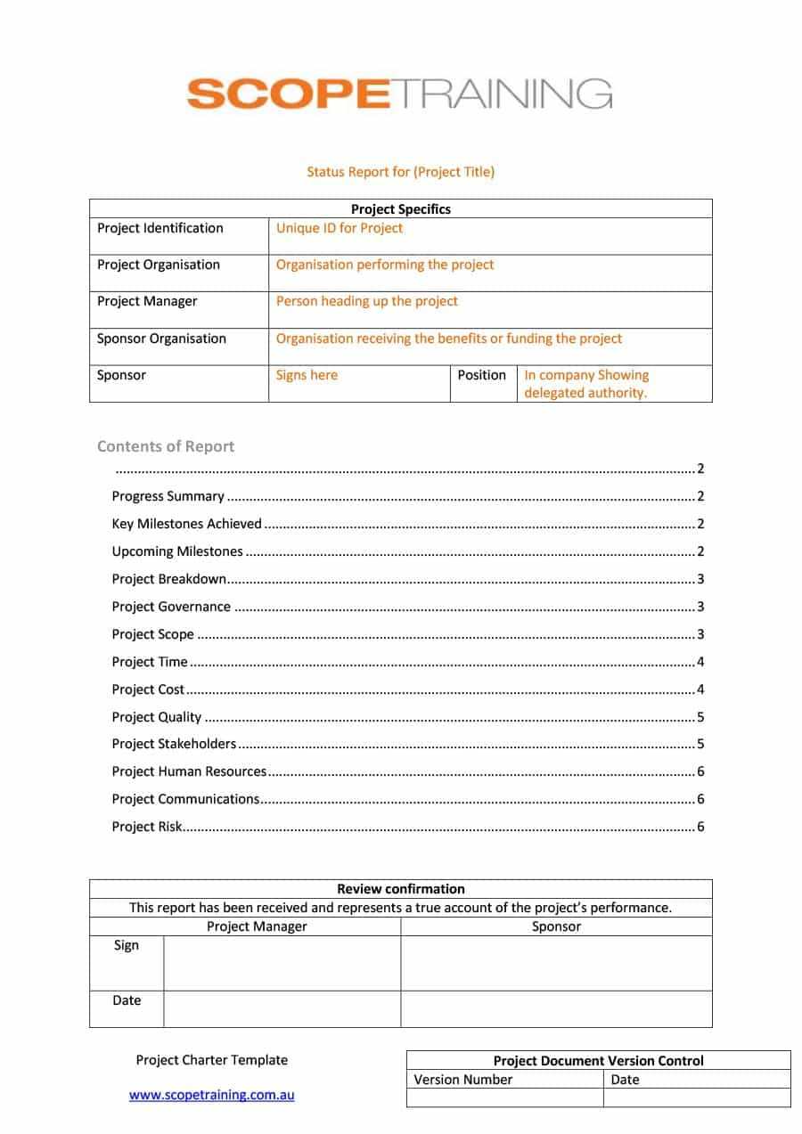10 Project Progress Reports Templates | Business Letter With Regard To Company Progress Report Template