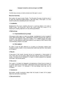 10+ Technical Report Writing Examples - Pdf | Examples for How To Write A Work Report Template