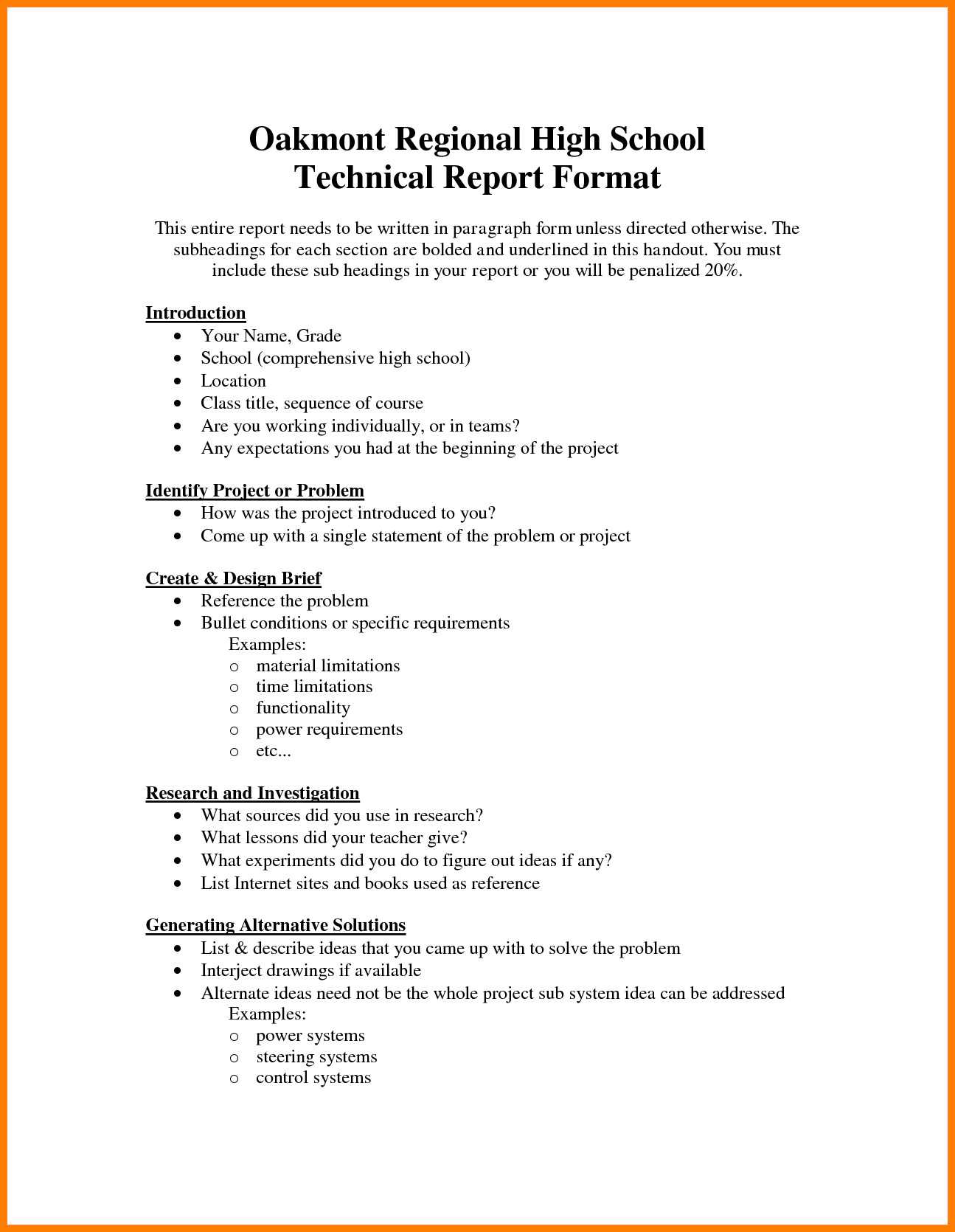 10+ Technical Report Writing Examples - Pdf | Examples With Template For Technical Report