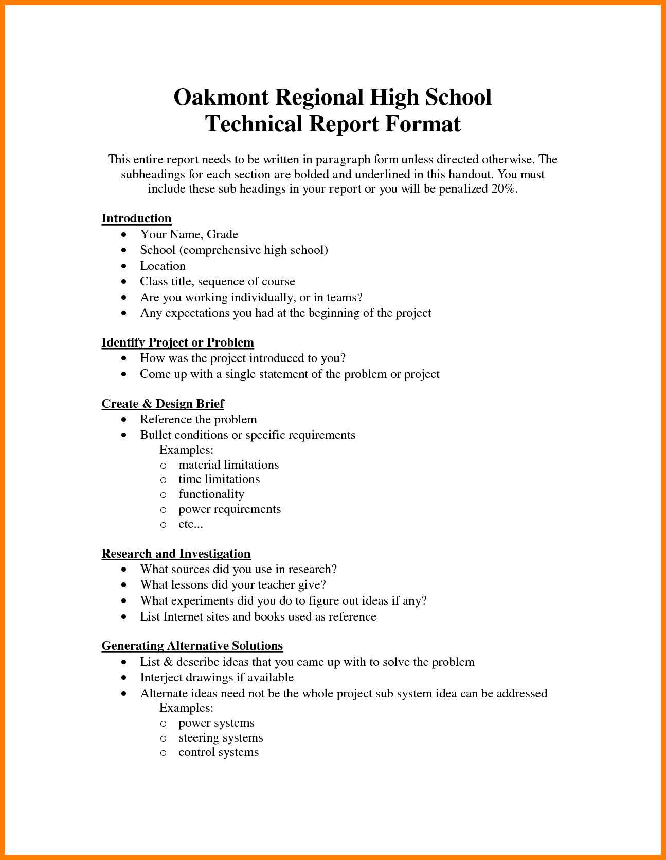 10+ Technical Report Writing Examples – Pdf | Examples With Template For Technical Report