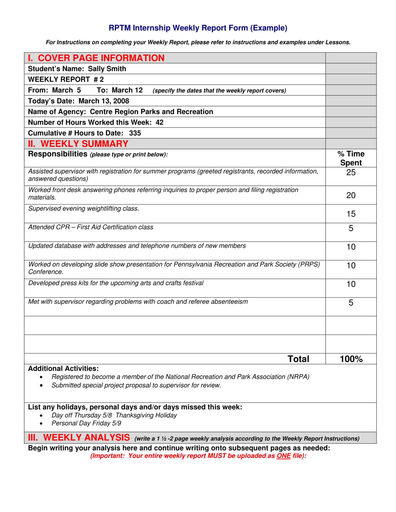 Operations Manager Report Template Sample Design Templates