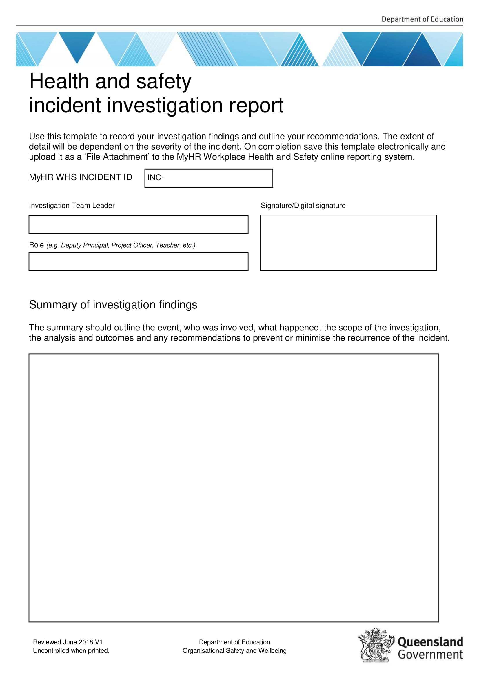 10+ Workplace Investigation Report Examples – Pdf | Examples With Regard To Incident Report Form Template Qld