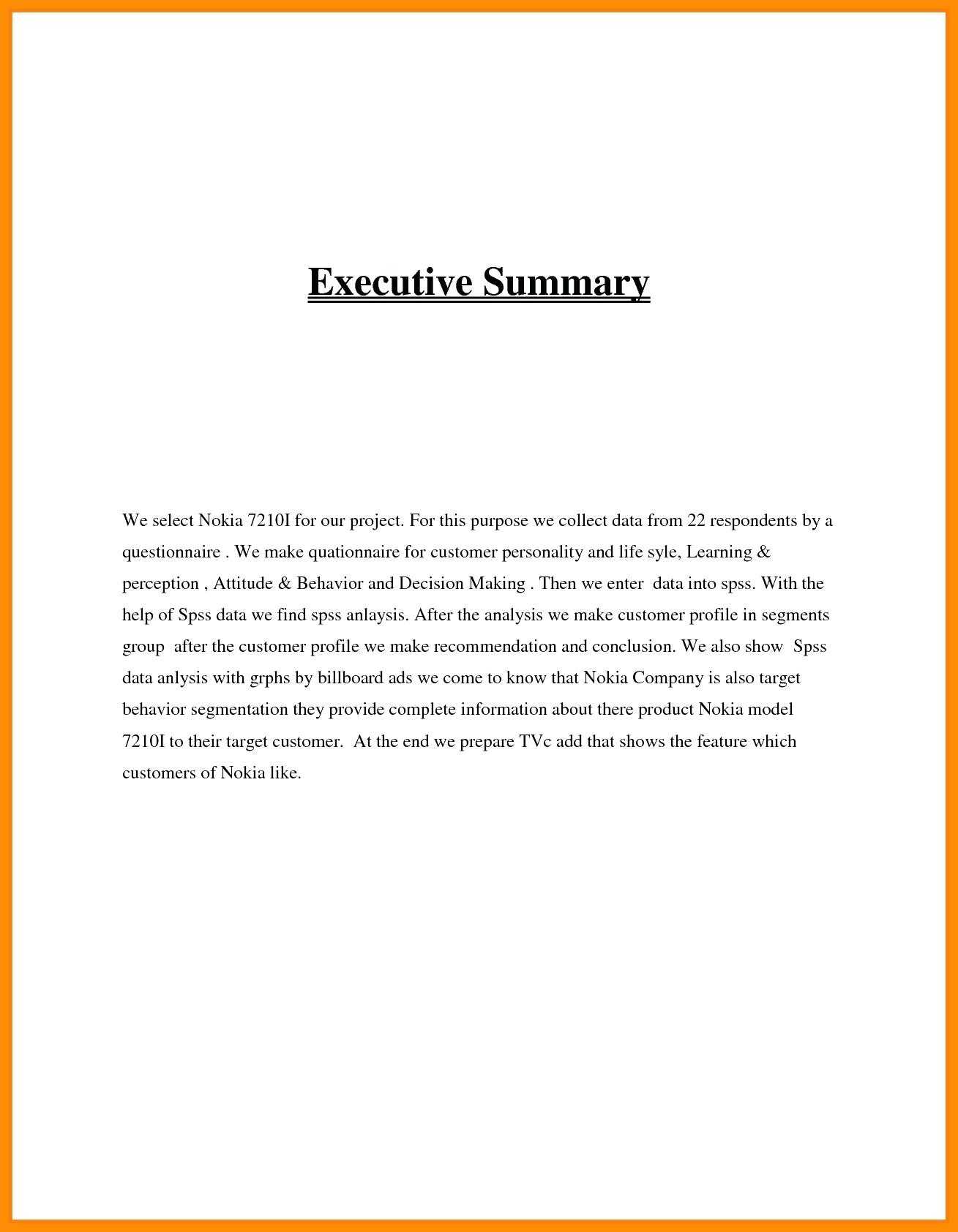 12 Sample Executive Summary For Report | Radaircars Pertaining To Executive Summary Report Template