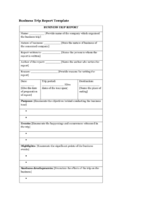 13 + Business Trip Report Examples - Pdf, Word, Apple Pages with regard to Business Trip Report Template