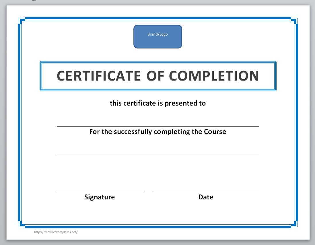 13 Free Certificate Templates For Word » Officetemplate Throughout Certificate Of Participation Template Word