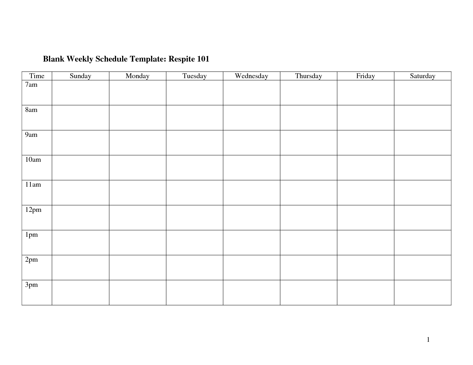 15 Blank Schedule Template Images – Blank Weekly Work With Blank Revision Timetable Template