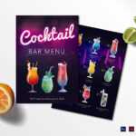 15+ Cocktail Drinks Menu Templates – Word, Psd | Free Within Cocktail Menu Template Word Free