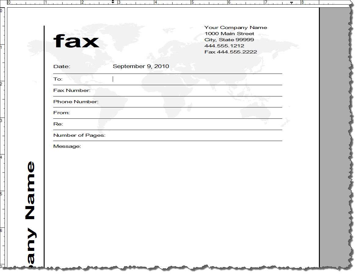 15 Cover Page Template Word 2010 Images – Cover Page Inside Fax Template Word 2010