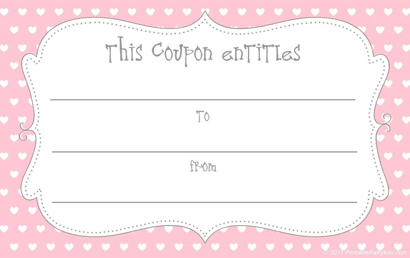 15 Sets Of Free Printable Love Coupons And Templates Intended For Coupon Book Template Word