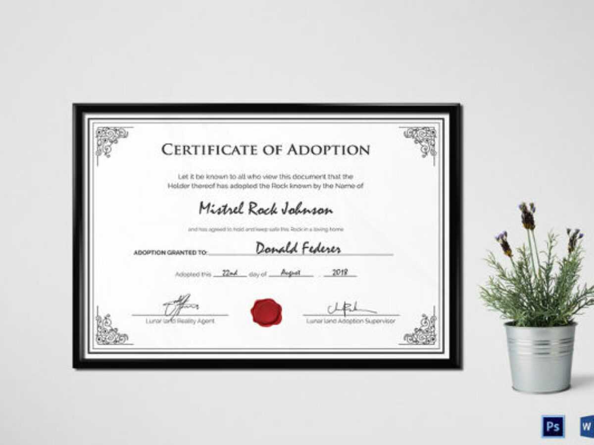 16+ Birth Certificate Templates | Smartcolorlib Intended For Blank Adoption Certificate Template