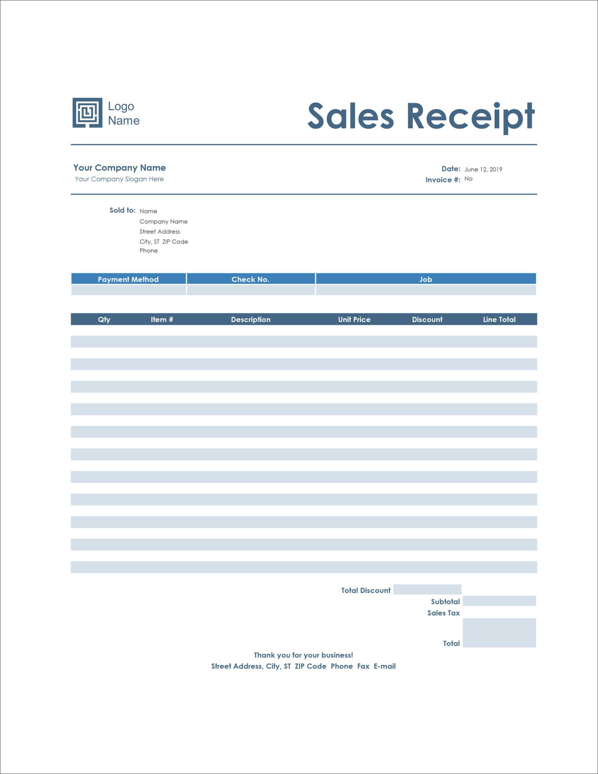 16 Free Receipt Templates – Download For Microsoft Word Regarding Microsoft Office Word Invoice Template