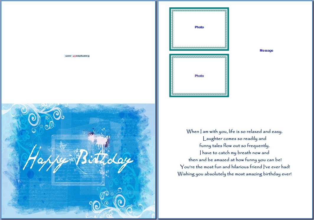 19 Birthday Card Templates For Word Images – Free Birthday In Free Blank Greeting Card Templates For Word