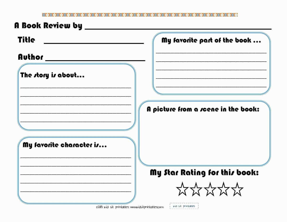 book report template for first grade