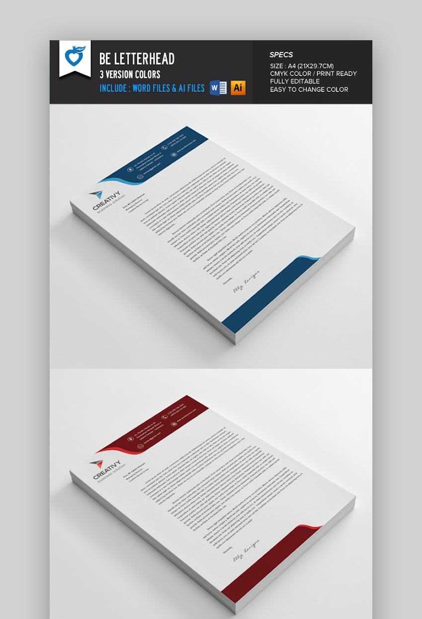 20 Best Free Microsoft Word Corporate Letterhead Templates Intended For Header Templates For Word