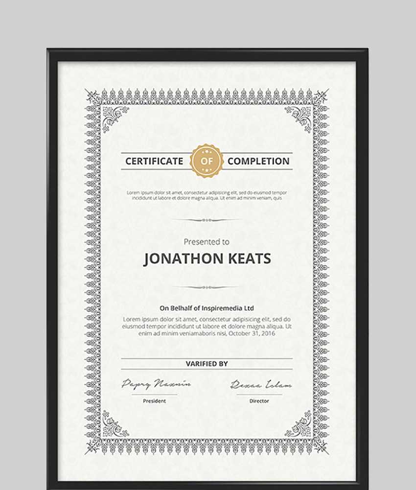 20 Best Word Certificate Template Designs To Award Regarding Certificate Of Participation Template Word