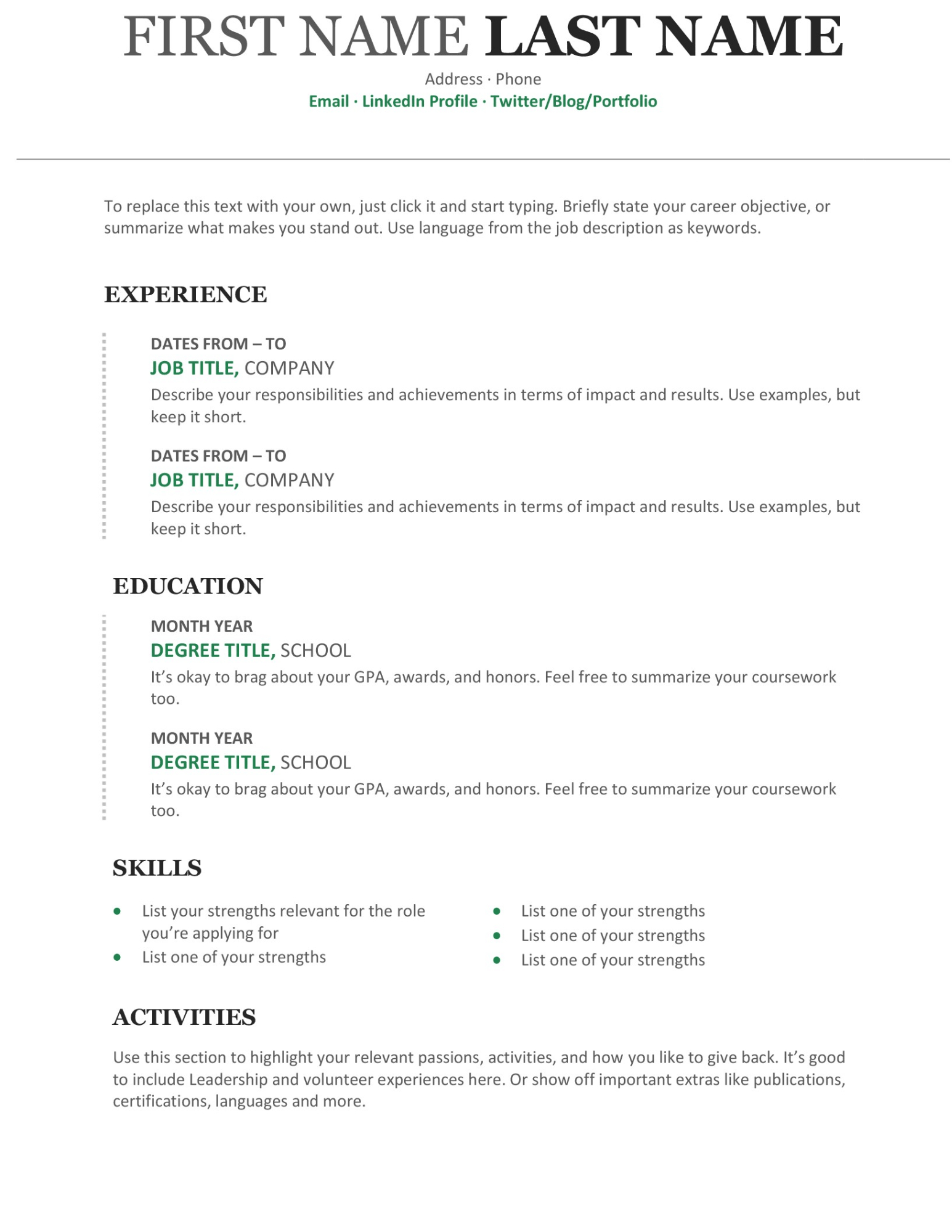20+ Free And Premium Word Resume Templates [Download] Within How To Get A Resume Template On Word