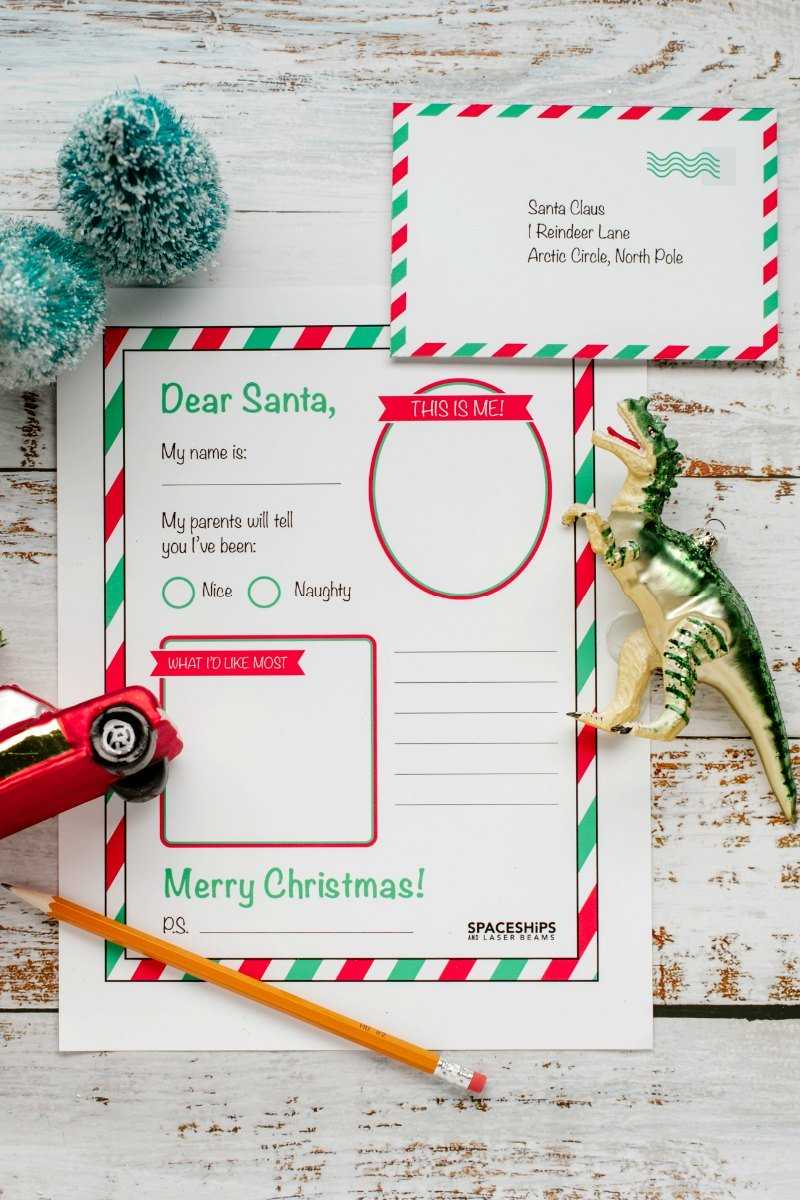20 Free Printable Letters To Santa Templates – Spaceships With Regard To Blank Letter Writing Template For Kids