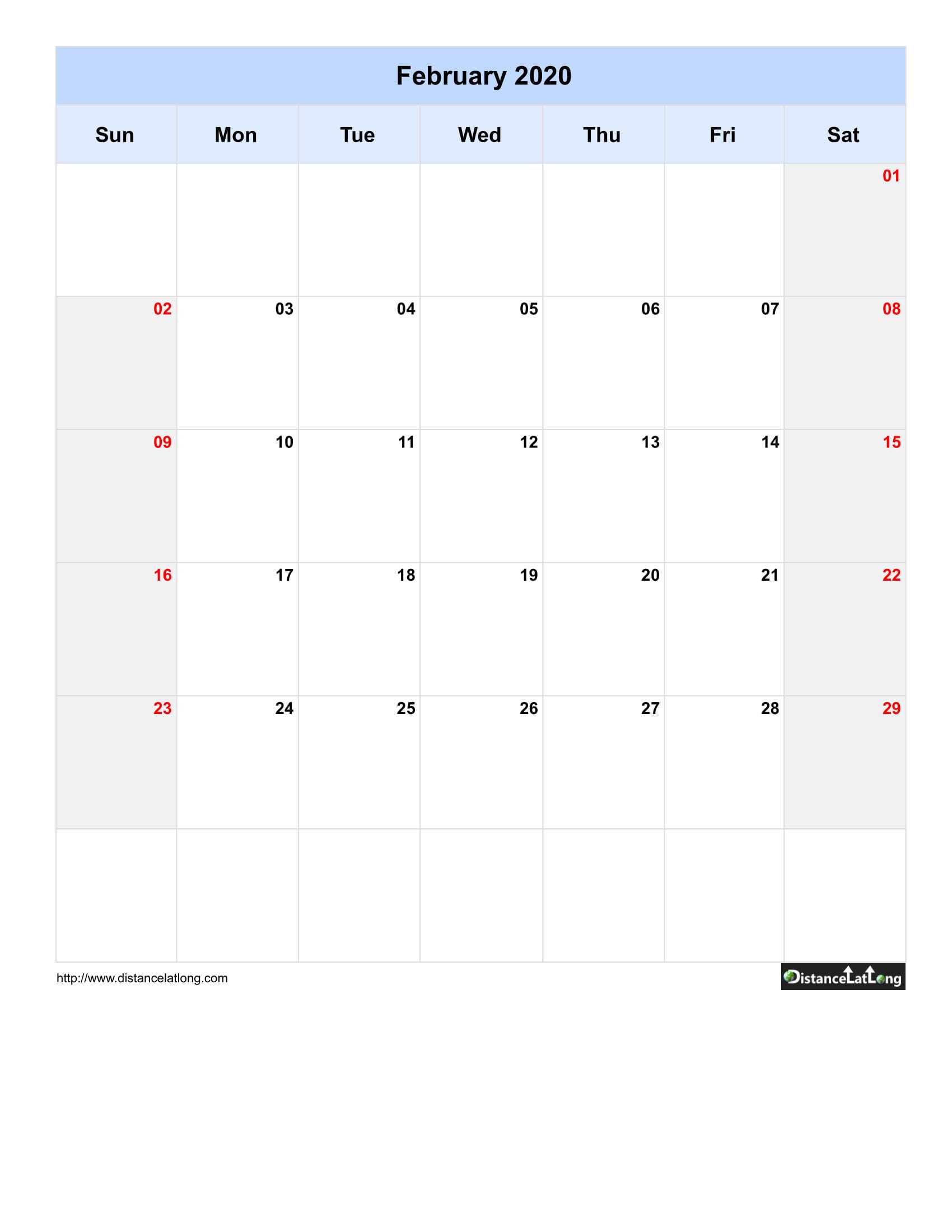 2020 Blank Calendar Blank Portrait Orientation Free Pertaining To Blank One Month Calendar Template