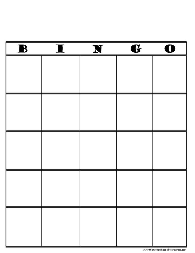 25 Amusing Blank Bingo Cards For All | Kittybabylove Pertaining To Blank Bingo Template Pdf