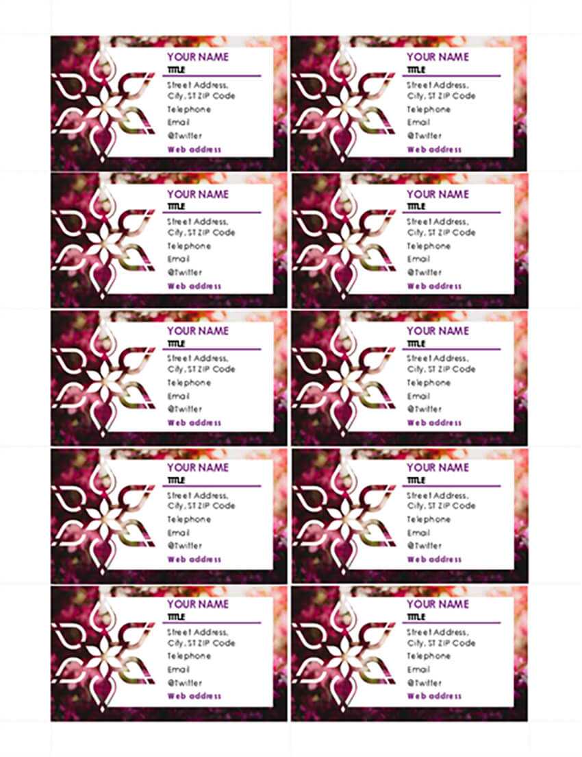 25+ Free Microsoft Word Business Card Templates (Printable Regarding Blank Business Card Template For Word