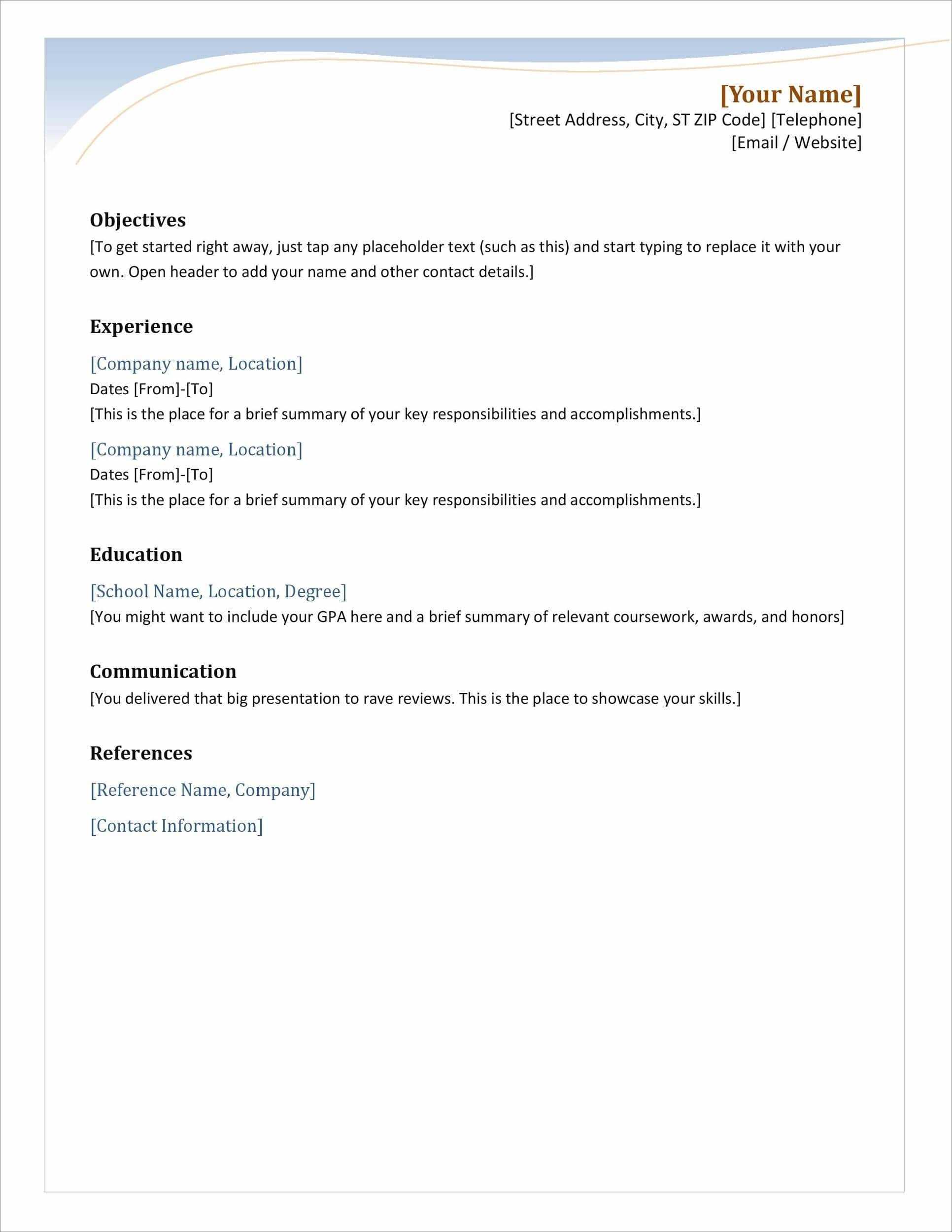 25 Resume Templates For Microsoft Word [Free Download] Regarding How To Find A Resume Template On Word
