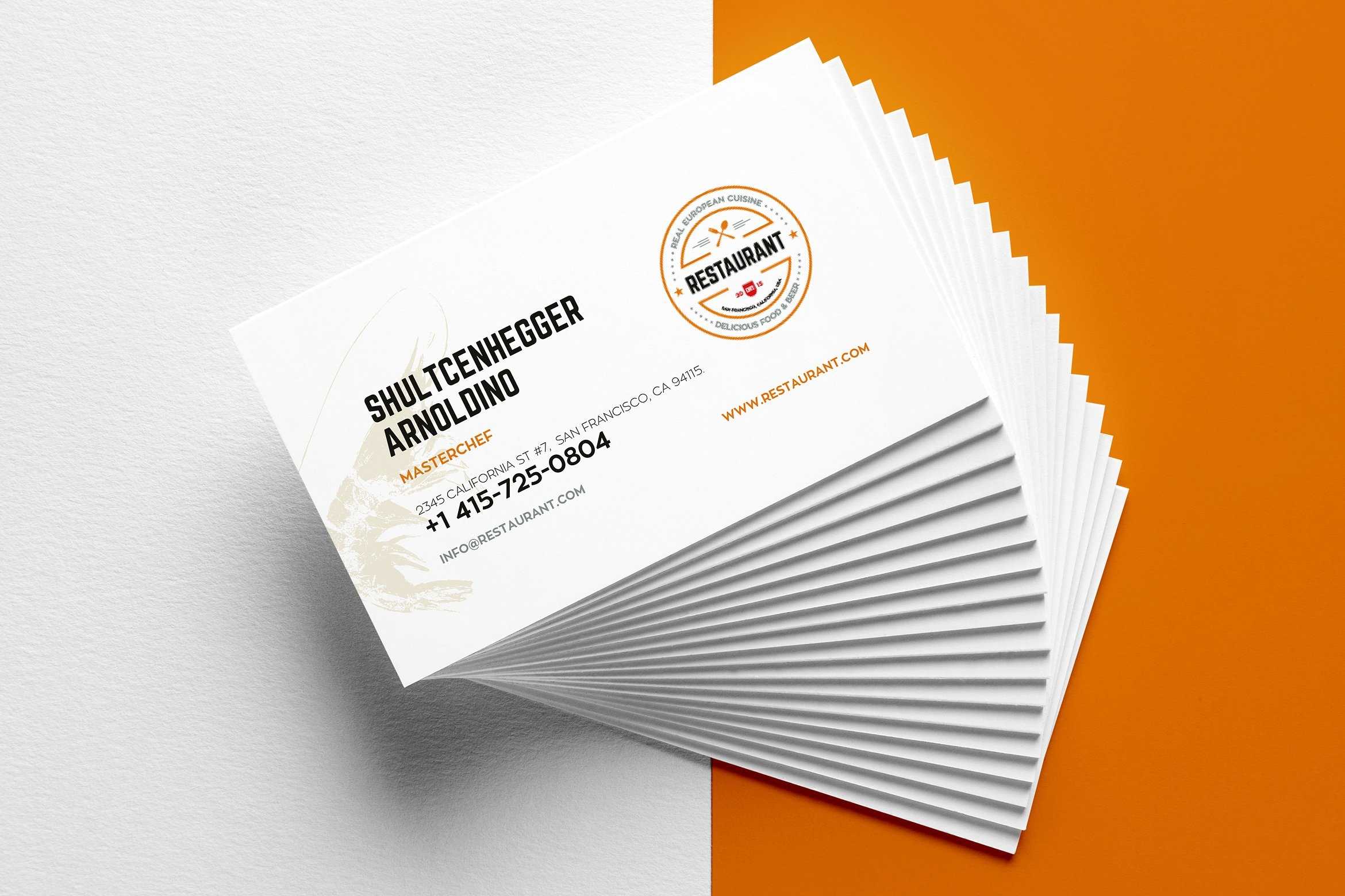 29+ Creative Restaurant Business Card Templates – Ai, Apple In Plain Business Card Template Microsoft Word