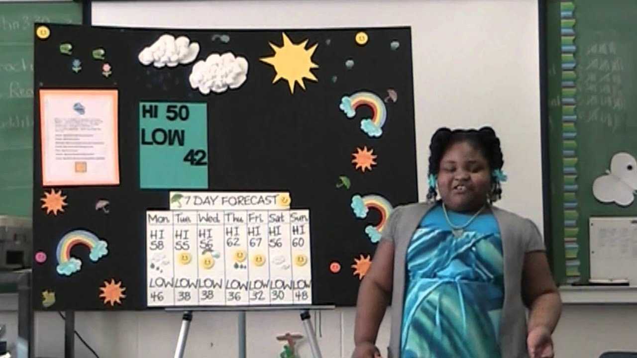 2Nd Grade Weather Reports.wmv Pertaining To Kids Weather Report Template