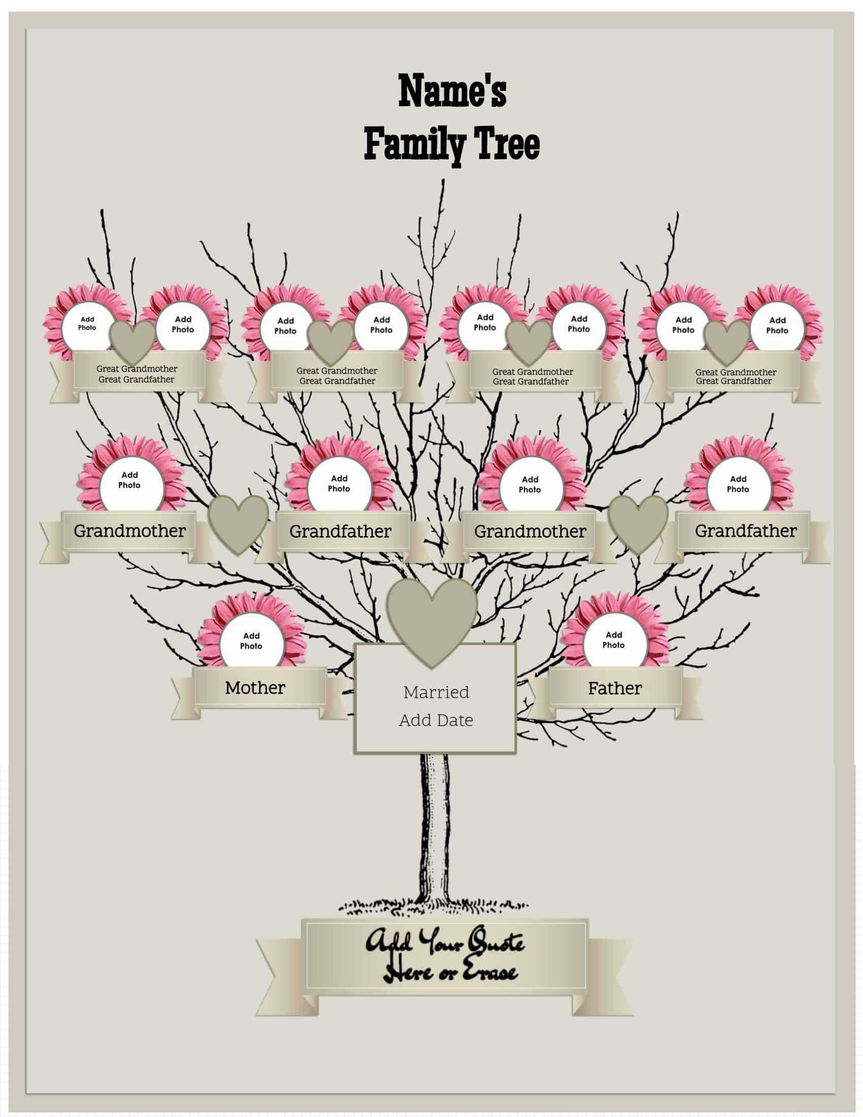 3 Generation Family Tree Generator | All Templates Are Free For Blank Family Tree Template 3 Generations