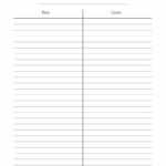 30 Printable T Chart Templates & Examples – Template Archive Throughout Blank Table Of Contents Template