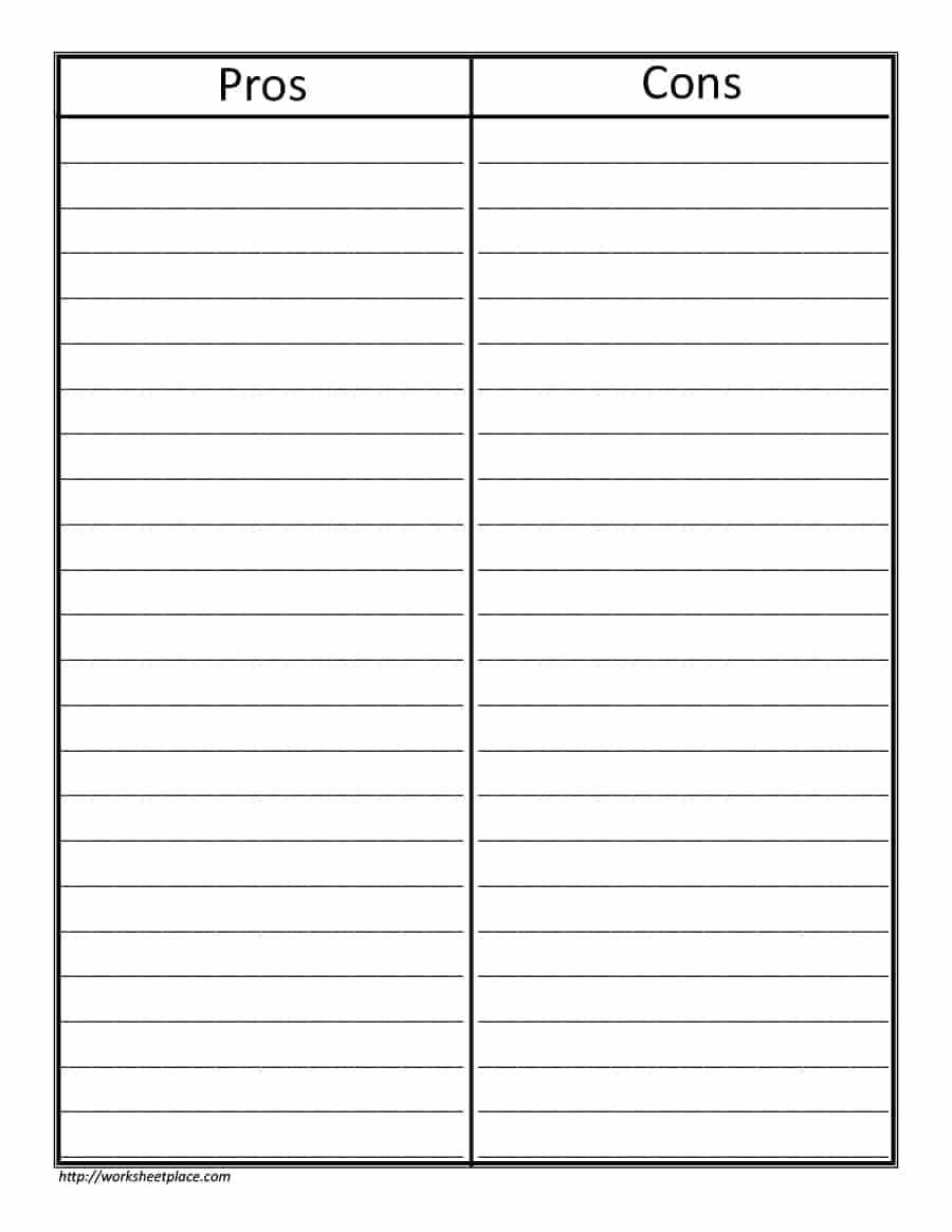 30 Printable T Chart Templates & Examples – Template Archive With Blank Table Of Contents Template Pdf