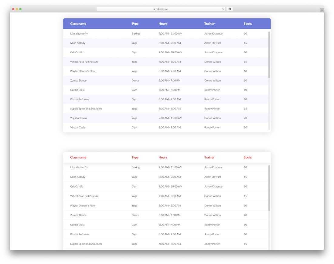 30 Simple Css3 & Html Table Templates And Examples 2020 With Html Report Template Download