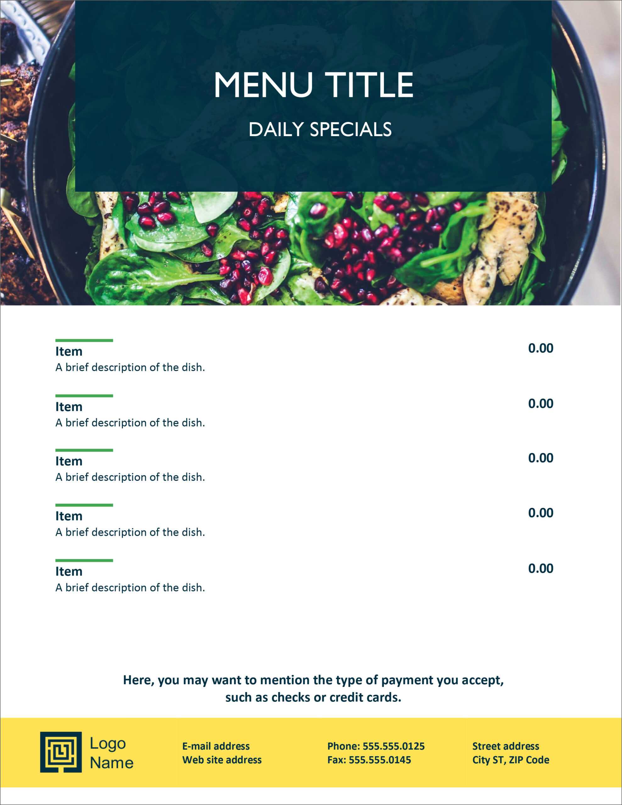 32 Free Simple Menu Templates For Restaurants, Cafes, And Within Free Cafe Menu Templates For Word