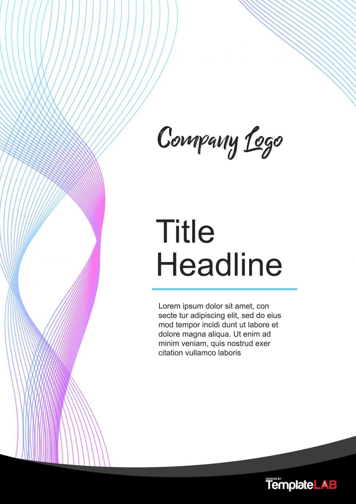39 Amazing Cover Page Templates (Word + Psd) ᐅ Templatelab Intended For Word Title Page Templates
