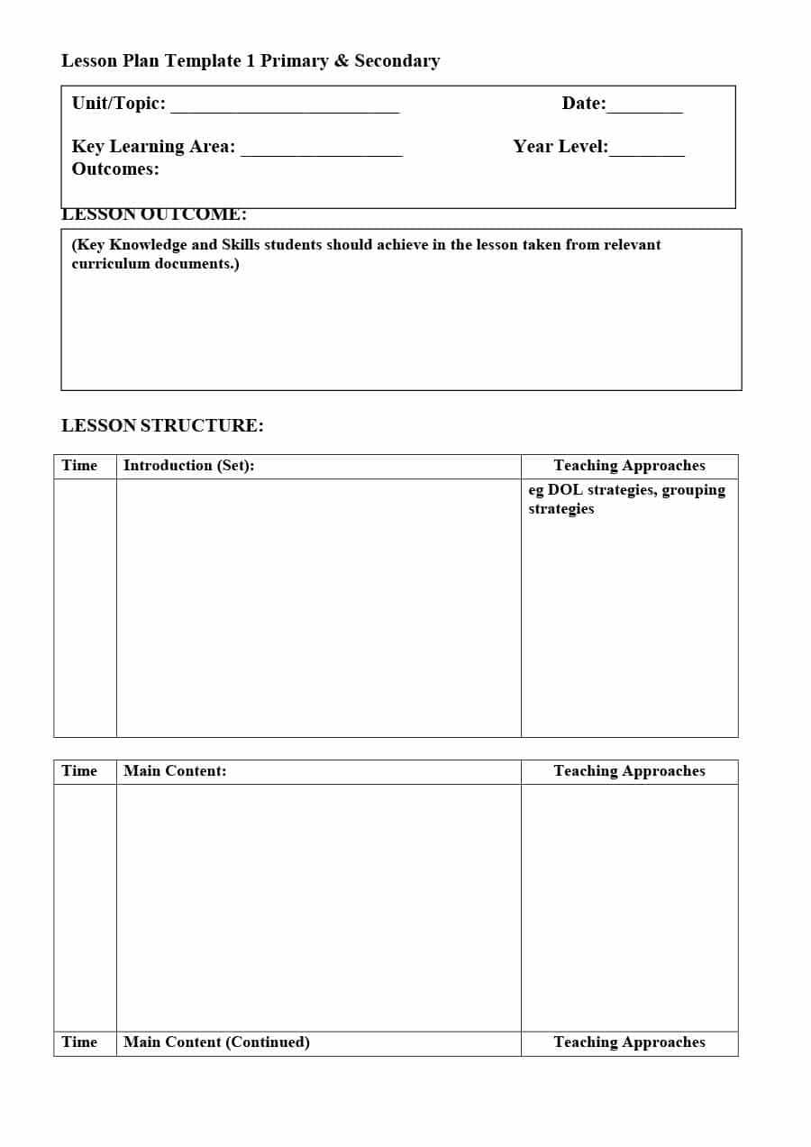 39 Best Unit Plan Templates [Word, Pdf] ᐅ Templatelab Regarding Blank Unit Lesson Plan Template