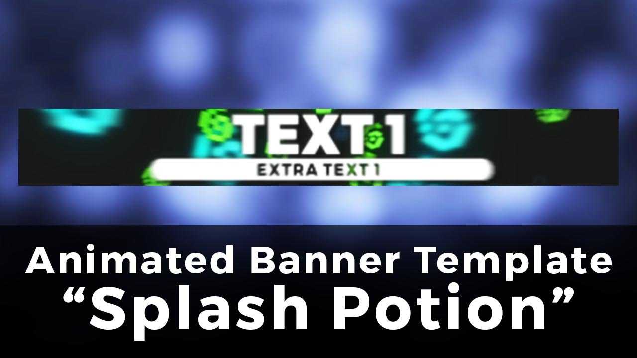 3D Advanced Minecraft Server Banner Template (Gif) – "splash Potion" Regarding Minecraft Server Banner Template