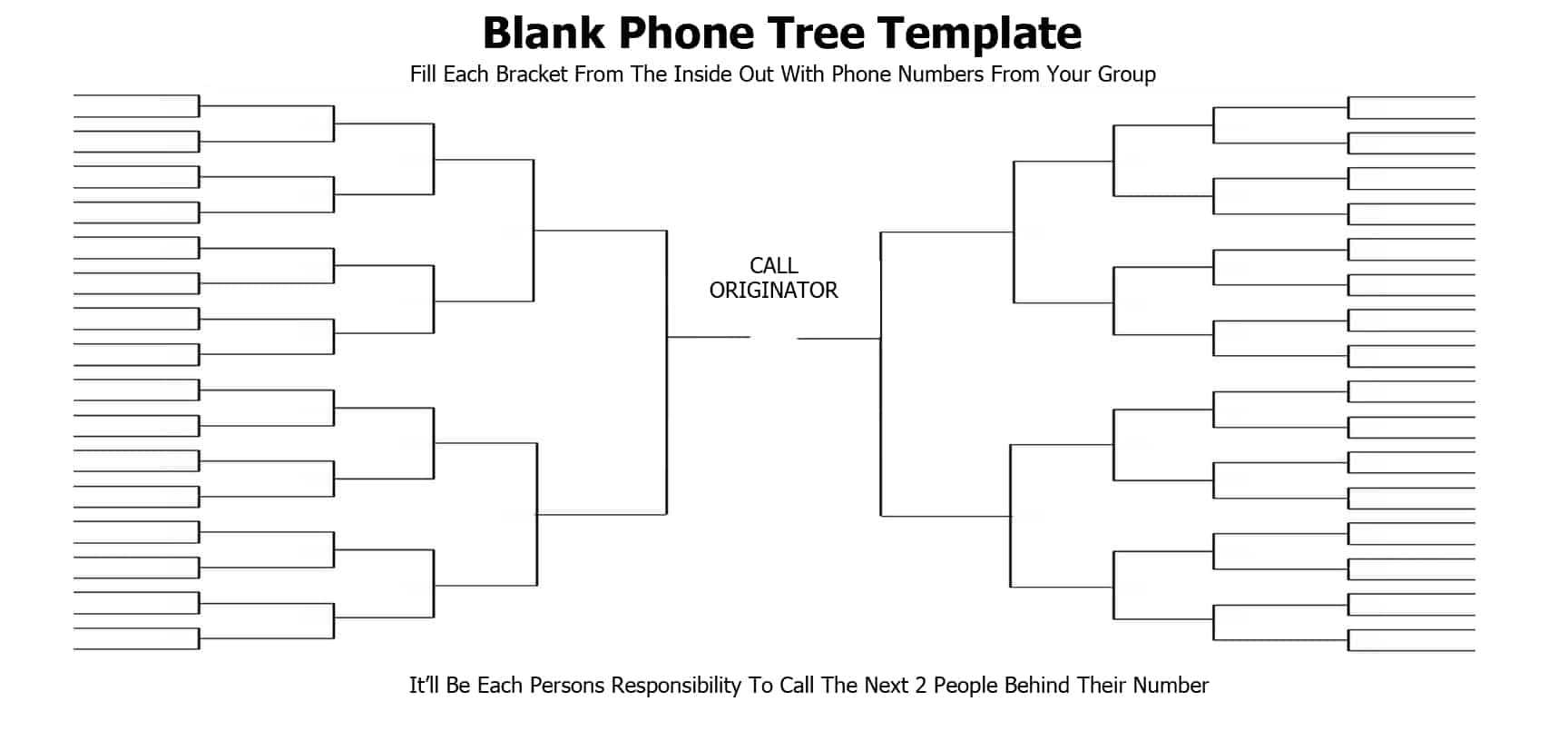 4 Phone Tree Templates – Word Excel Formats Within Calling Tree Template Word