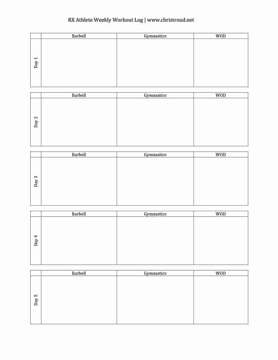 40+ Effective Workout Log & Calendar Templates ᐅ Templatelab With Regard To Blank Workout Schedule Template