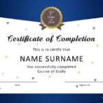 40 Fantastic Certificate Of Completion Templates [Word In Graduation Certificate Template Word