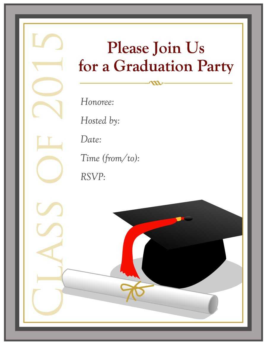 40+ Free Graduation Invitation Templates ᐅ Templatelab In Graduation Invitation Templates Microsoft Word