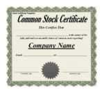 40+ Free Stock Certificate Templates (Word, Pdf) ᐅ Templatelab with Blank Share Certificate Template Free
