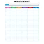 40 Great Medication Schedule Templates (+Medication Calendars) For Blank Medication List Templates