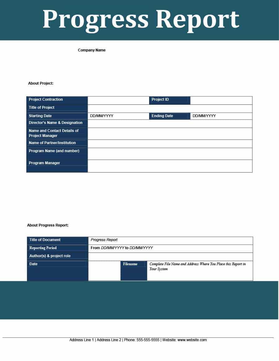 40+ Project Status Report Templates [Word, Excel, Ppt] ᐅ With Site Progress Report Template