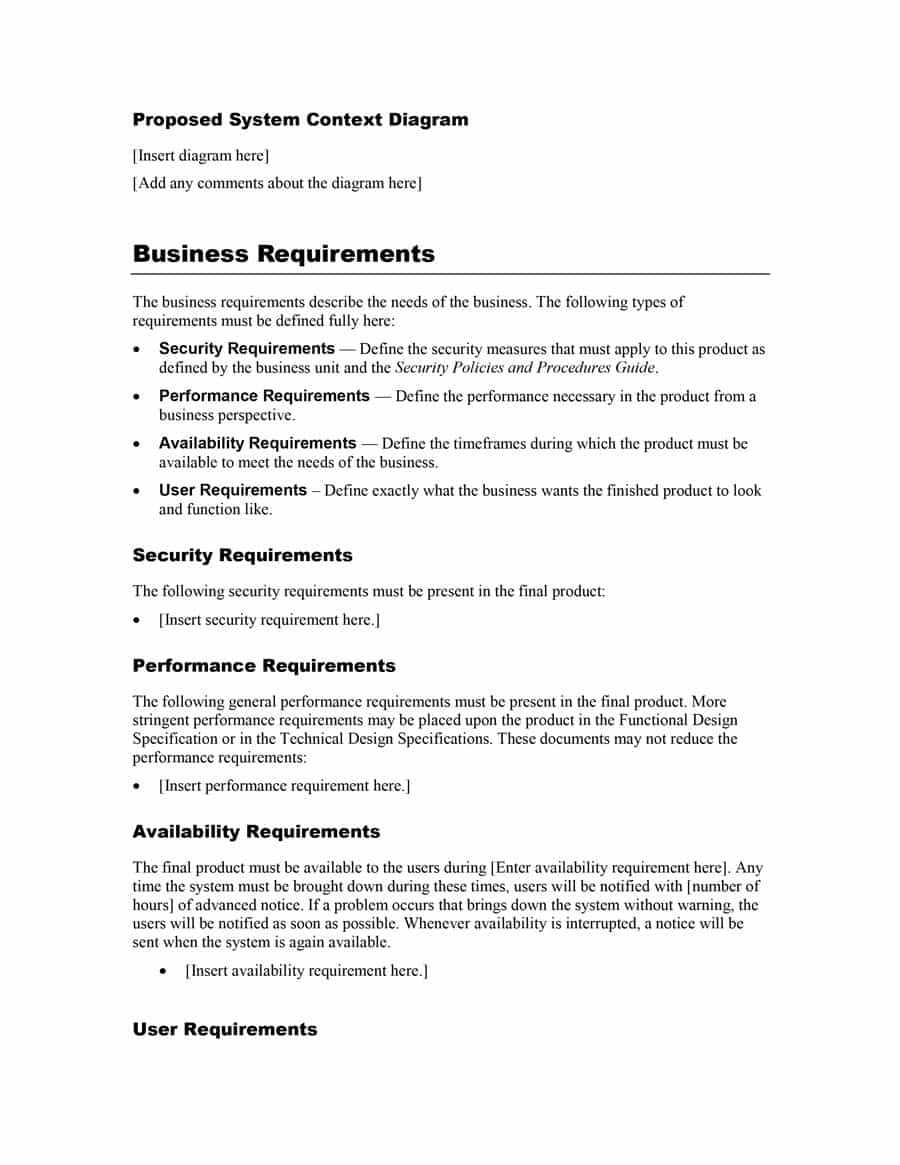 40+ Simple Business Requirements Document Templates ᐅ Within Product Requirements Document Template Word