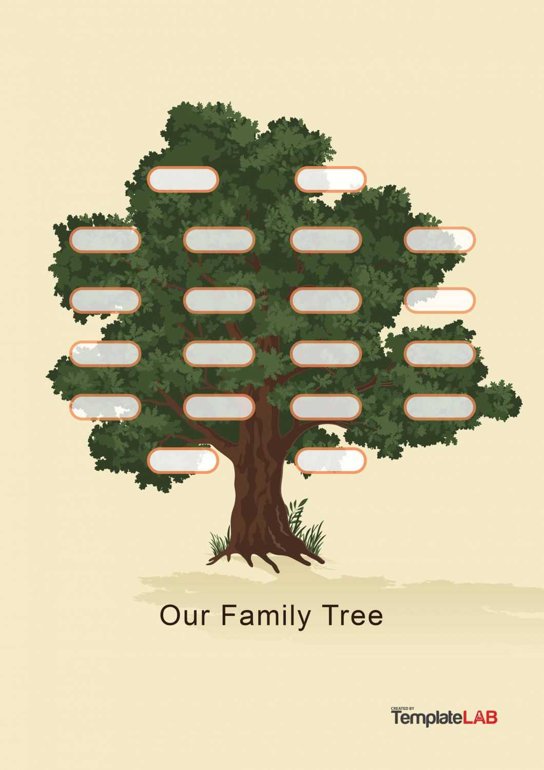 3 Generation Family Tree Template Word - Sample Design Templates