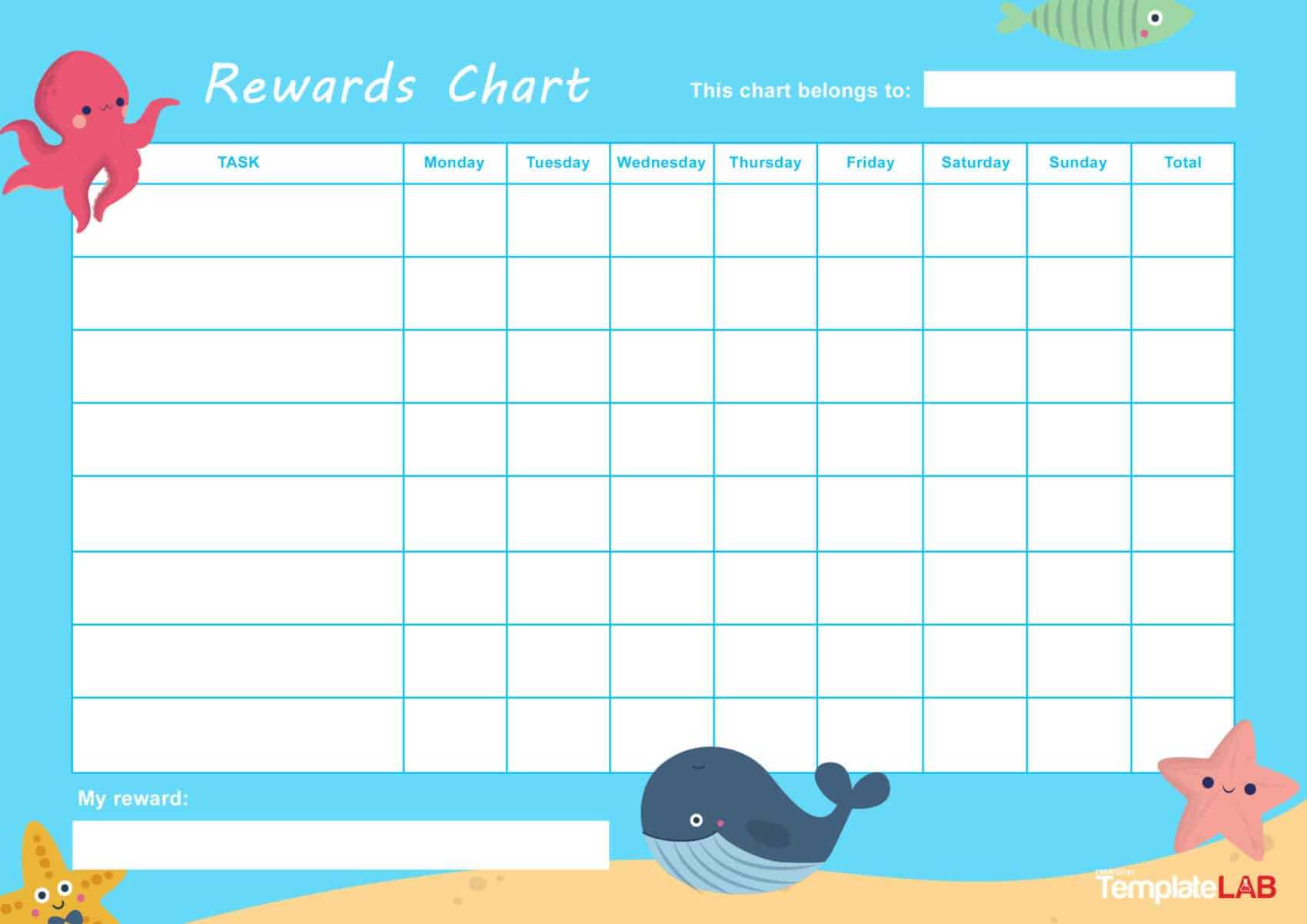 44 Printable Reward Charts For Kids (Pdf, Excel & Word) Inside Reward Chart Template Word