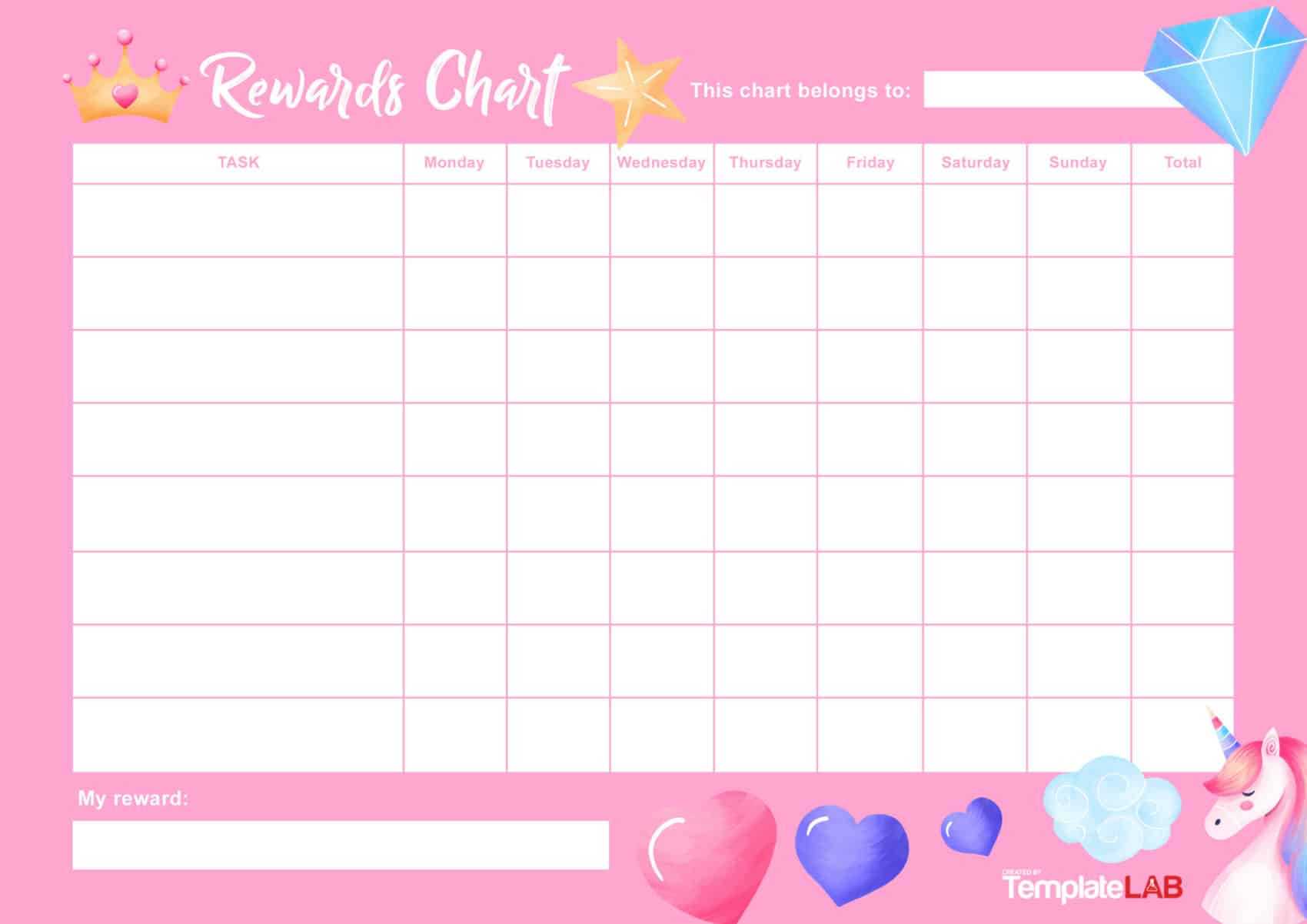 44 Printable Reward Charts For Kids (Pdf, Excel & Word) Pertaining To Blank Reward Chart Template