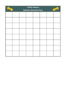 44 Printable Reward Charts For Kids (Pdf, Excel &amp; Word) regarding Blank Reward Chart Template