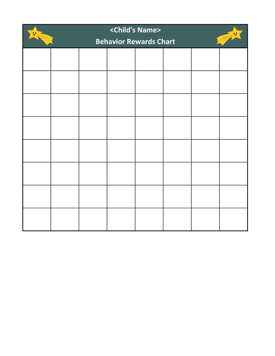 44 Printable Reward Charts For Kids (Pdf, Excel & Word) Regarding Blank Reward Chart Template