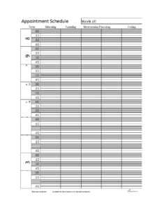 45 Printable Appointment Schedule Templates [&amp; Appointment intended for Appointment Sheet Template Word